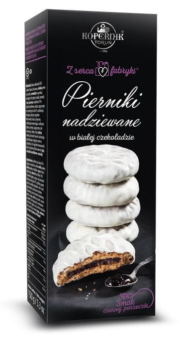 Stuffed gingerbread in white chocolate. Blackcurrant Kopernik 150g