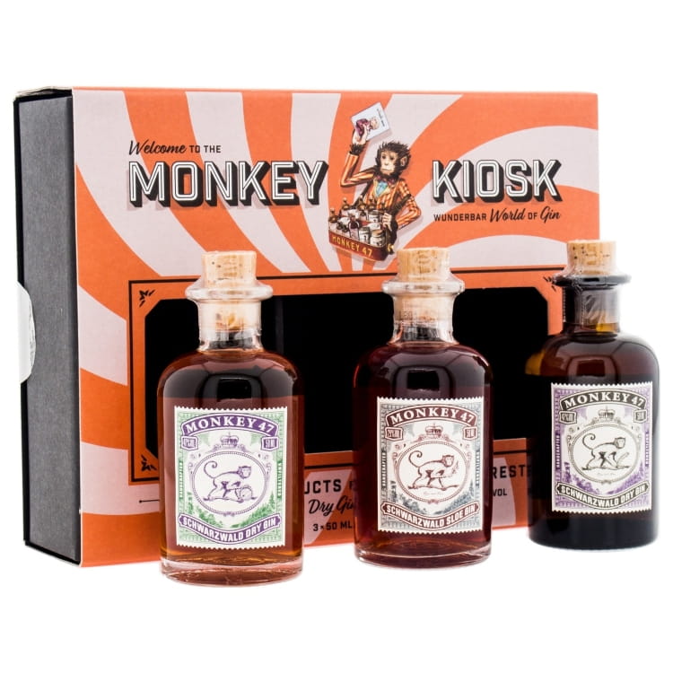 Zestaw miniaturek Gin Monkey Kiosk 3x0,05l