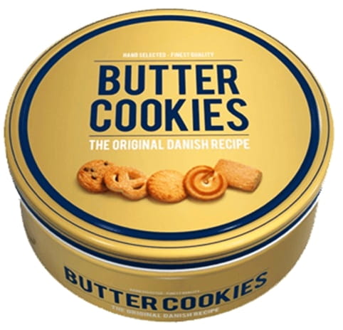 Ciasteczka maślane Butter Cookies 454g w złotej puszce