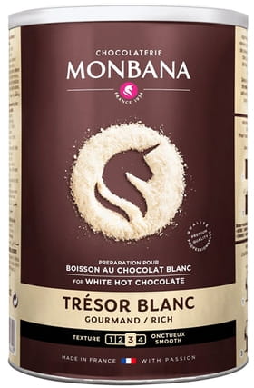 Biała czekolada pitna w proszku Tresor Blanc Monbana 500g w puszce