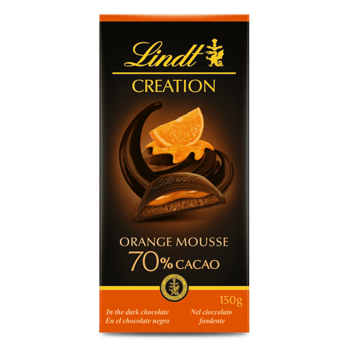 Chocolate Lindt Edelbitter Mousse Orange 150g