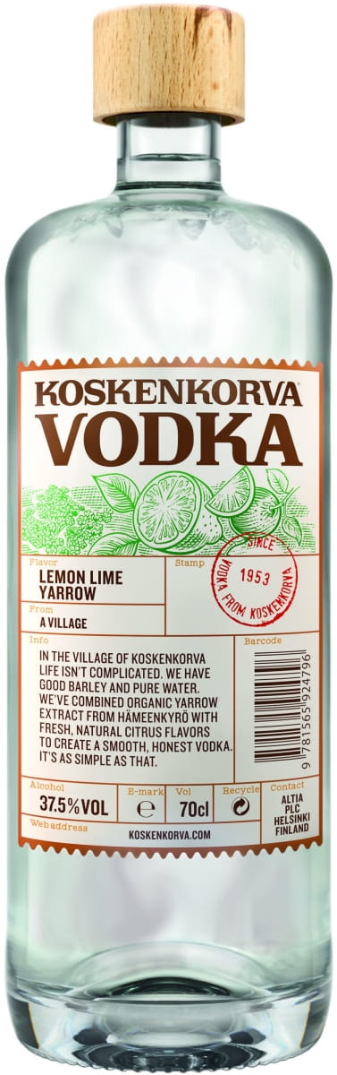 Vodka Koskenkorva Lemon Lime Yarrow 37,5% 0,7l