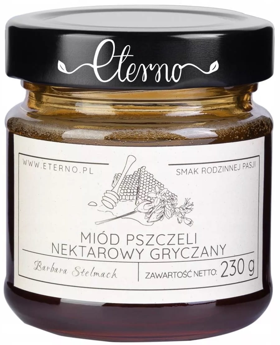 Miód pszczeli nektarowy gryczany Eterno 230g