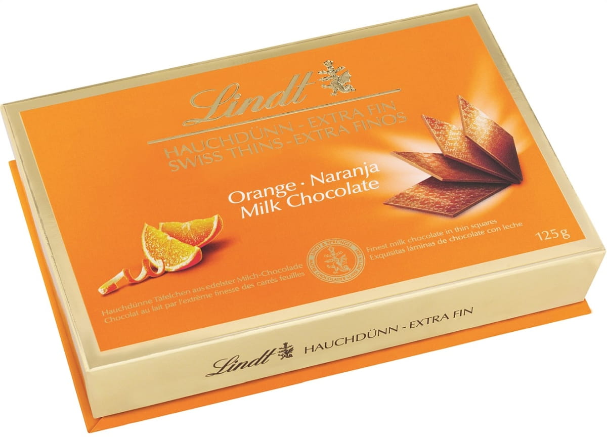 Bombonierka Lindt Extra Orange Naranja Milk Dark Chocolate 125g