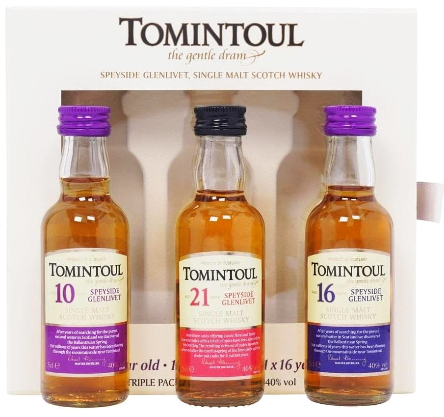Zestaw miniaturek whisky Tomintoul 40% 3x0,05l