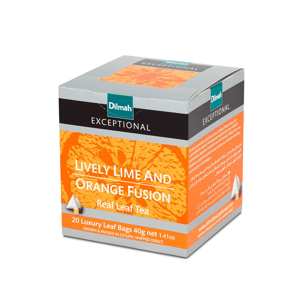 Tea Dilmah Lively Lime & Orange Fusion - lime-orange 20 tea bags