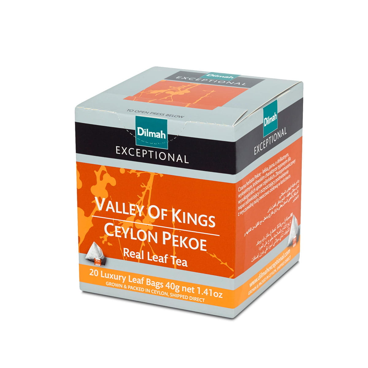 Tea Dilmah Valley of Kings Ceylon Pekoe – black Ceylon 20 tea bags