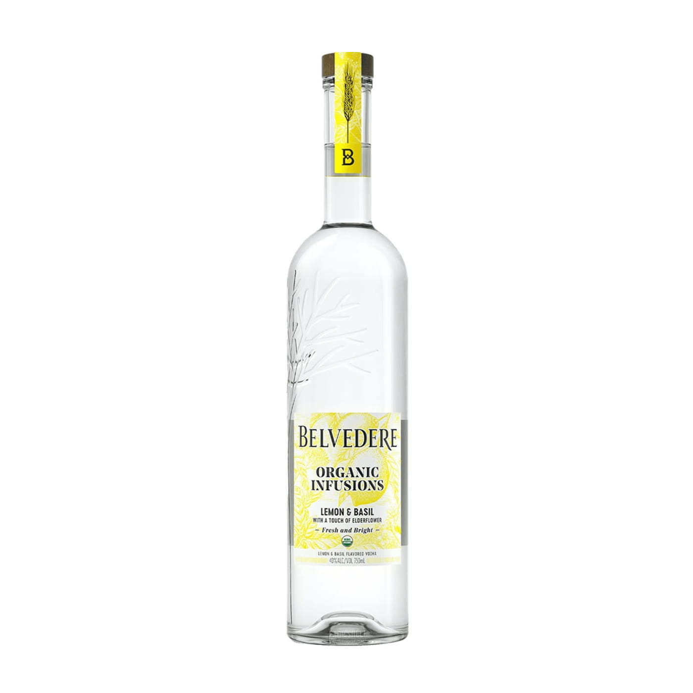 Vodka Belvedere Organic Infusions LEMON & BASIL 40% 0,7l