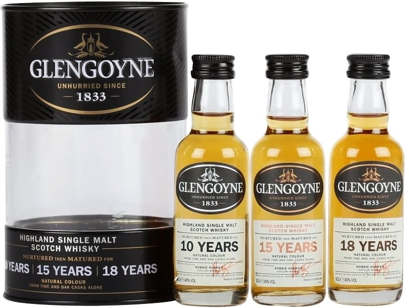 Zestaw miniaturek Glengoyne 10YO/15YO/18YO 3x 0,05l