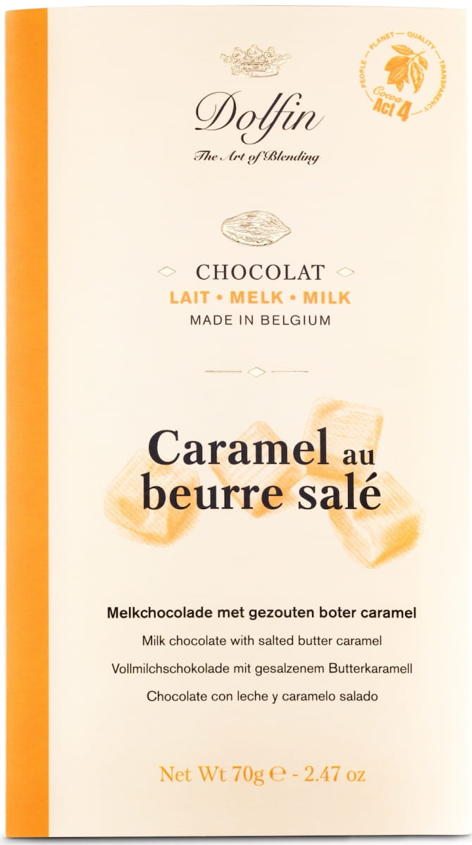 Chocolate Dolfin with salt caramel 70g