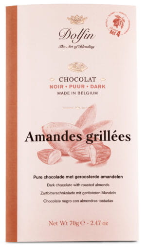 Chocolate Dolfin with roasted almonds (dessert) 70g