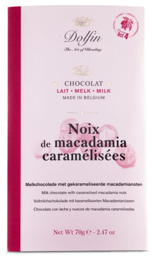 Chocolate Dolfin with caramelized macadamia nuts 70g