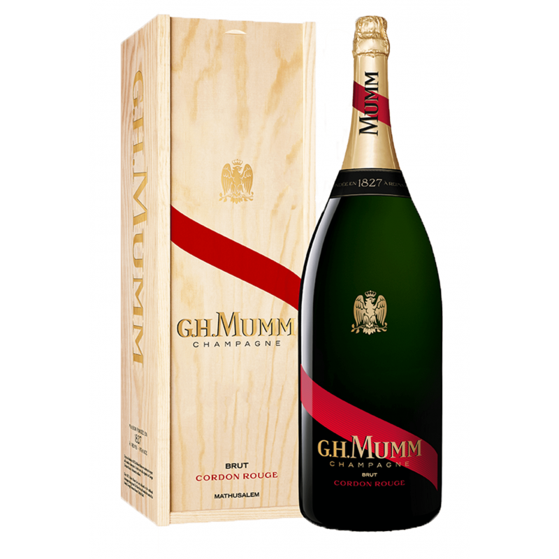 Champagne G.H. Mumm Brut Cordon Rouge 3l in wooden box
