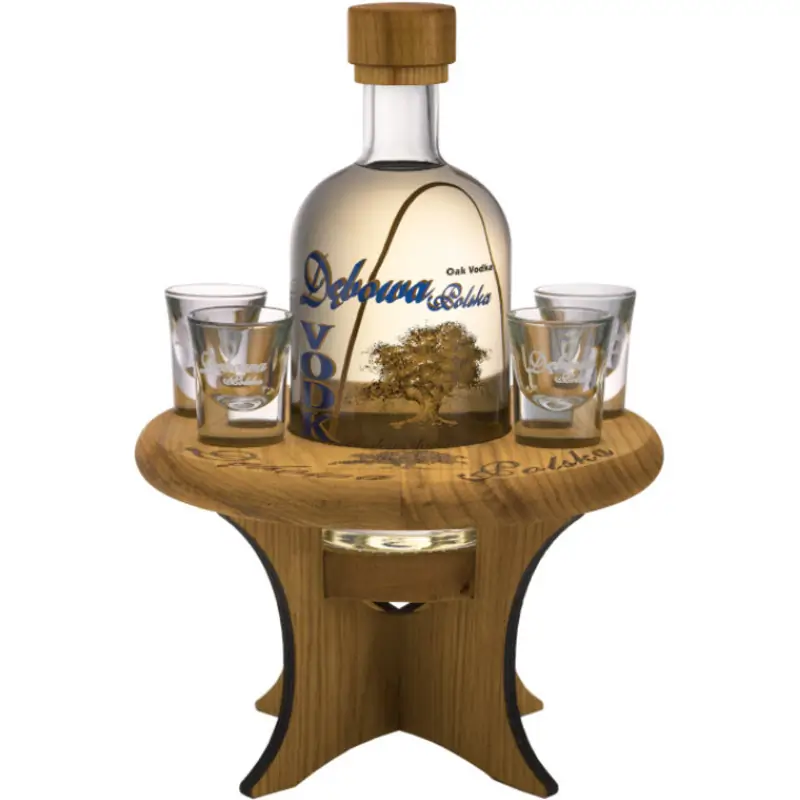Vodka Dębowa 0,7l + table  with 4 glasses