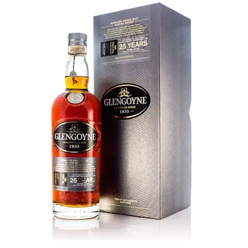 Whisky Glengoyne 25YO 0,7l in a wooden box