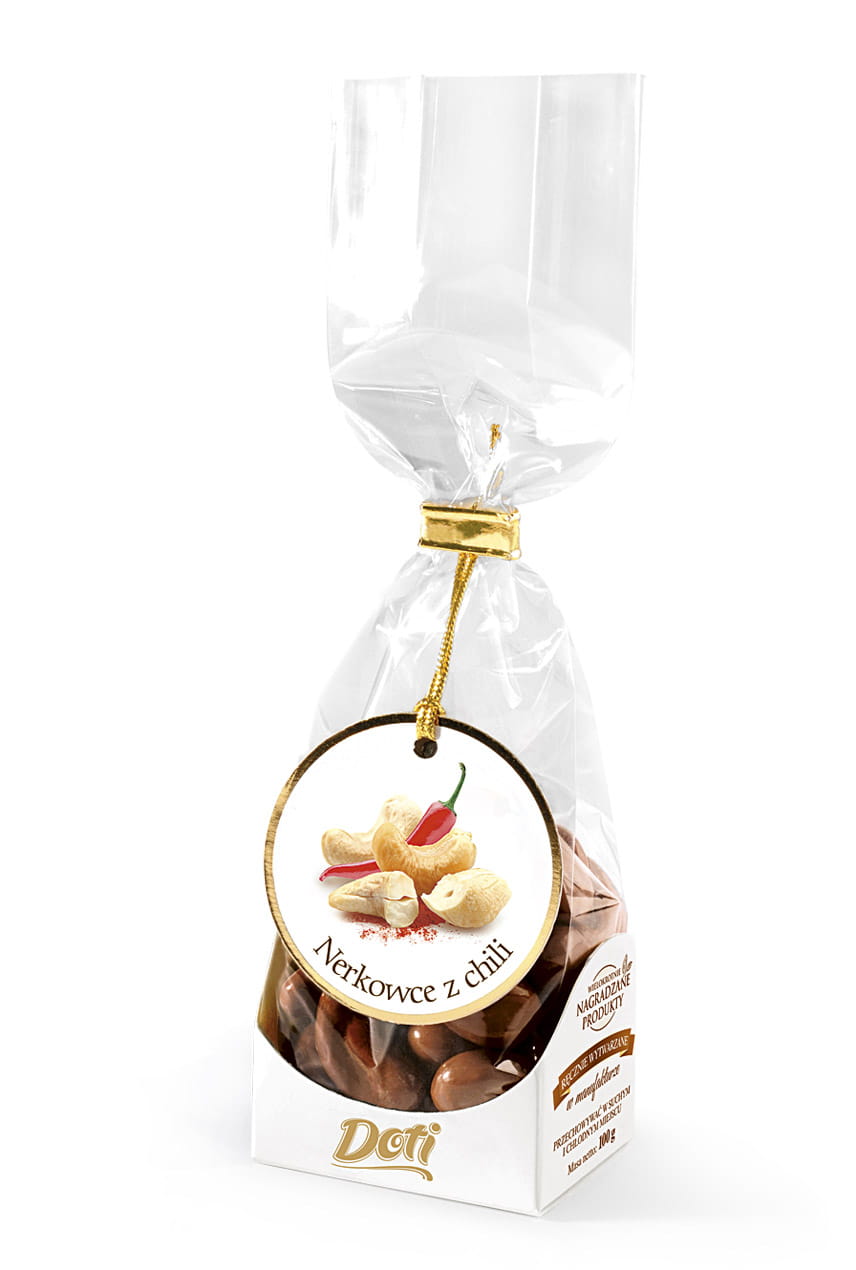 Orzechy nerkowca w mlecznej czekoladzie z chili 100g