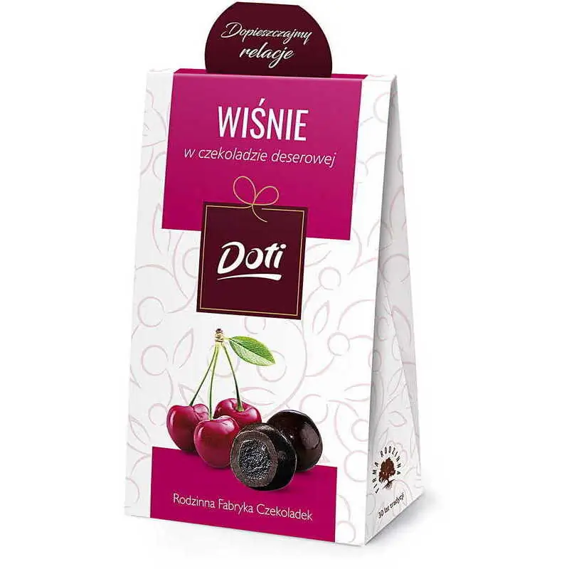 Cherries in chocolate 100g cardboard box