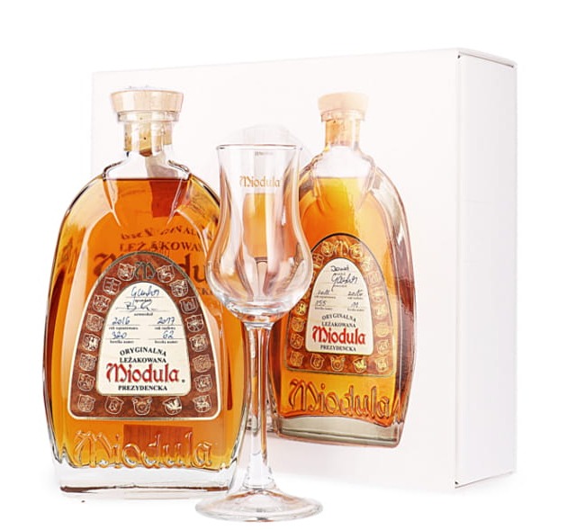 Miodula Prezydencka 40% 0,5l with glass