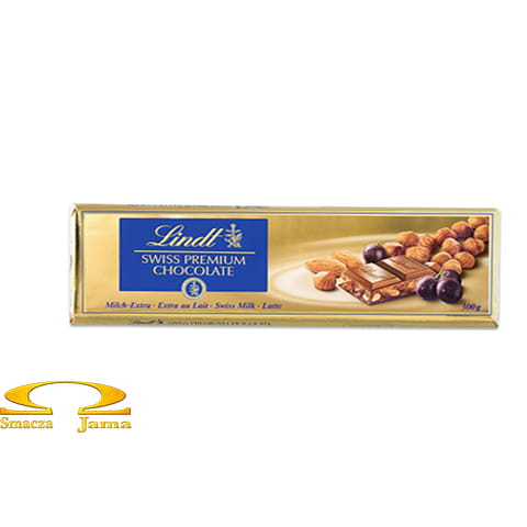 Chocolate Lindt Milk Raisins Hazelnut Gold 300g