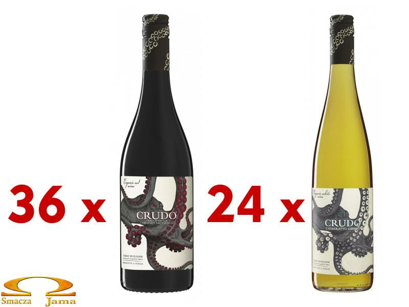 Zestaw 60 sycylijskich win Crudo  - 60 x 0,75l